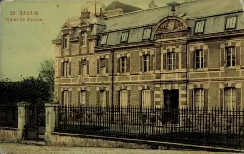 Ak Melun Seine et Marne, Palais de Justice