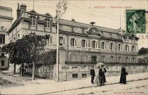 Ak Melun Seine et Marne, Palais de Justice