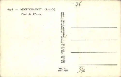 Ak Montchauvet Yvelines, Pont de l'Arche