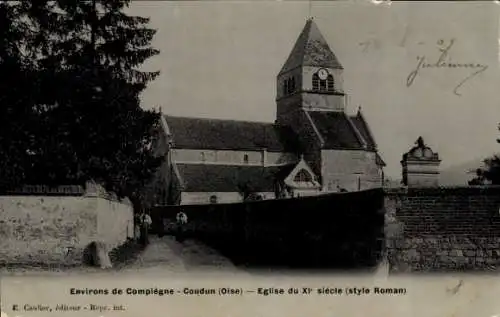 Ak Coudun, Romanische Kirche aus dem 11. Jahrhundert