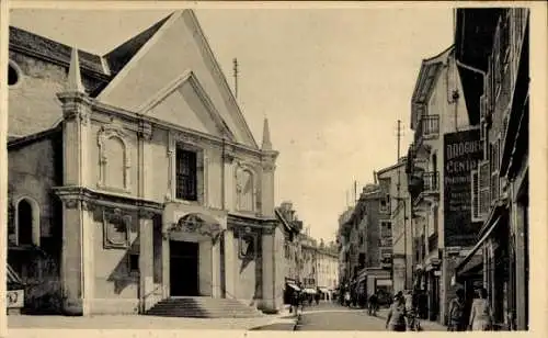 Ak Thonon les Bains Haute Savoie, Eglise, Grande Rue