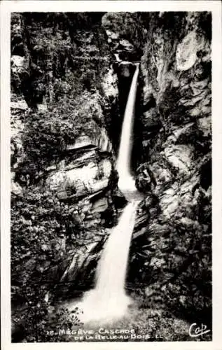 Ak Megève Haute Savoie, Wasserfall