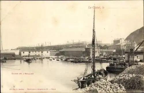 Ak La Ciotat Bouches du Rhône, Danse de l’Escalet, Hafen, Baugerüst