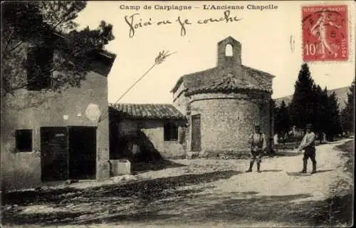 Ak Carpiagne Marseille Bouches du Rhône, Carpiagne Camp, Alte Kapelle