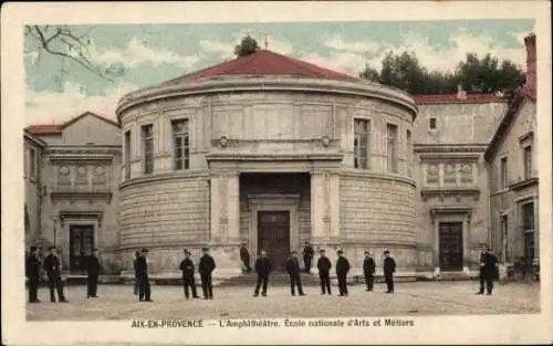 Ak Aix en Provence Bouches du Rhône, Amphitheater, Nationale Kunst- und Handwerksschule