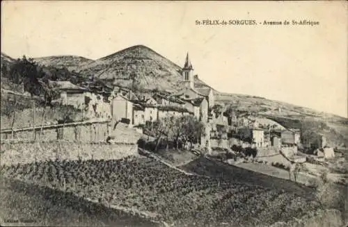 Ak Saint Félix de Sorgues Aveyron, Avenue de St. Affrique