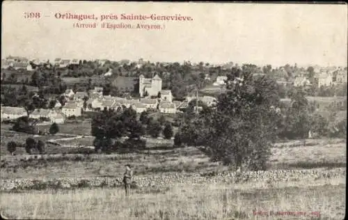 Ak Orlhaguet Sainte Genevieve sur Argence Aveyron, Gesamtansicht