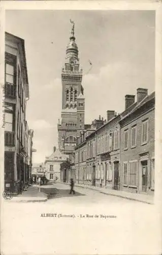 Ak Albert Somme, La Rue de Bapaume