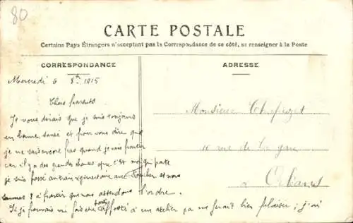 Ak Conty Somme, Kirche, Internationales Portal