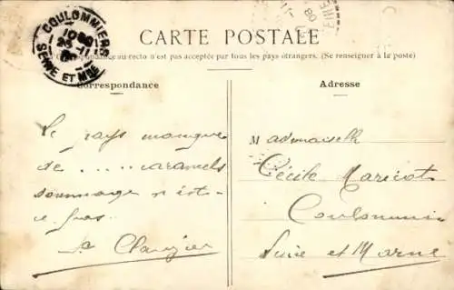 Ak Grosrouvre Yvelines, Route de Montfort a Houdan