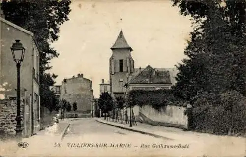 Ak Villiers sur Marne, Rue Guillaume-Bude