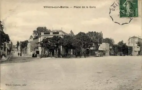 Ak Villiers sur Marne, Place de la Gare