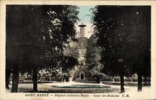 Ak Saint Mandé Val de Marne, Hopital militaire Begin, Cour des Malades