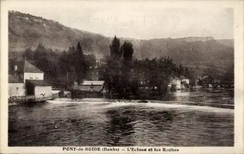 Ak Pont de Roide Doubs, Lock