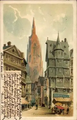 Künstler Litho F. Luthmer, Frankfurt am Main, Alter Markt