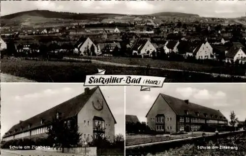 Ak Bad Salzgitter in Niedersachsen, Gesamtansicht, Schule am Zinsberg