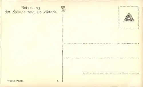 Ak Potsdam, Beisetzung der Kaiserin Auguste Victoria, Trauerzug