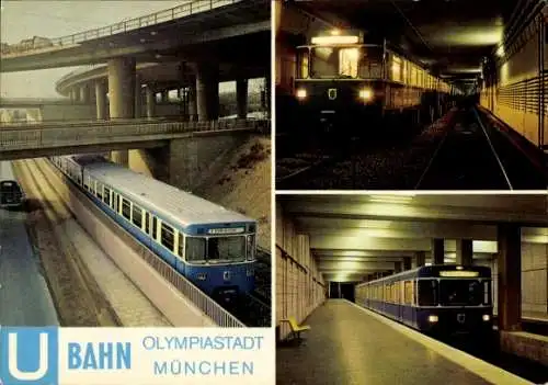 Ak München, U Bahn der Olympiastadt, U 6 Richtung Studentenstadt