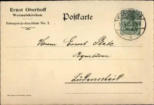 Ak  Wermelskirchen im Bergischen Land, Ernst Oberhoff