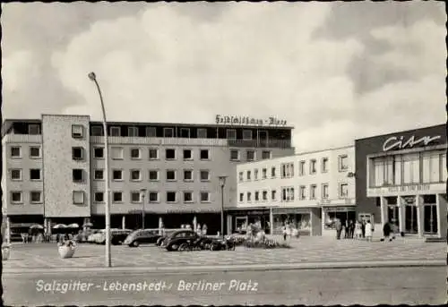 Ak Lebenstedt Salzgitter in Niedersachsen, Berliner Platz, Feldschlößchen-Bier, City