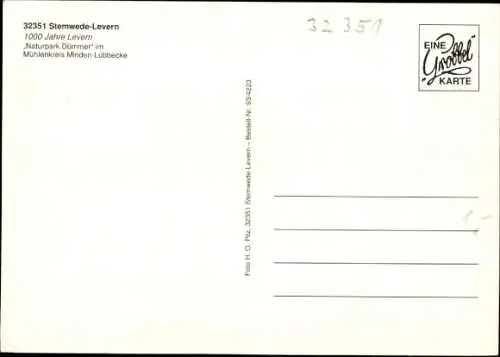Ak Levern Stemwede in Westfalen, Teilansicht, Naturpark Dümmer, Teilansicht, Kirche, Fachwerkhäuser