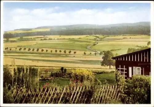 Ak Bad Nenndorf im Kreis Schaumburg, Blick vom Galenberg auf den Deister, Landschaftsansicht