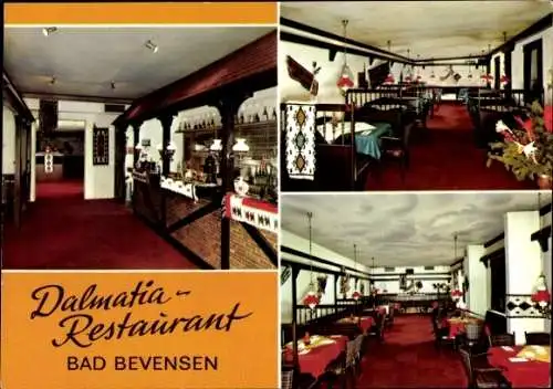 Ak Bad Bevensen in Niedersachsen, Dalmatia-Restaurant, Gastraum