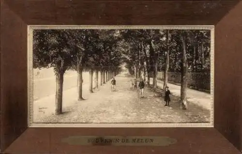 Ak Melun Seine et Marne, Sous Bois - Promenade du Quai de l'Almont