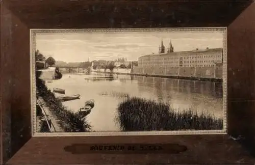 Ak Melun Seine et Marne, vue sur la Seine, prise du Chateau de Vaux-le Penil