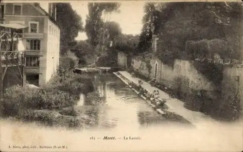 Ak Moret sur Loing Seine et Marne, Lavoir