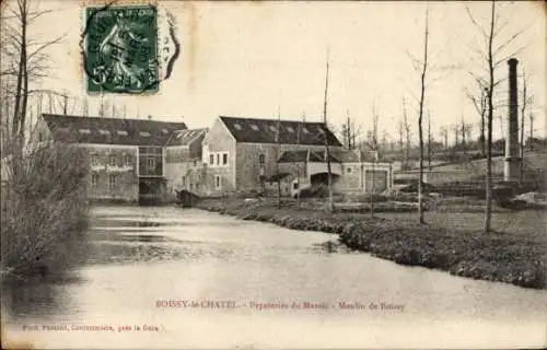 Ak Boissy le Châtel Seine et Marne, Papeteries du Marnis, Moulin de Boissy