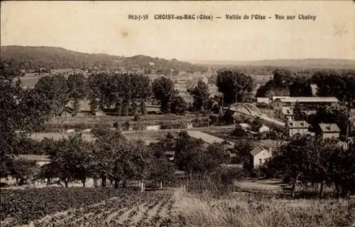 Ak Choisy au Bac Oise, Panorama, Vallee de l'Oise, Vue sur Choisy