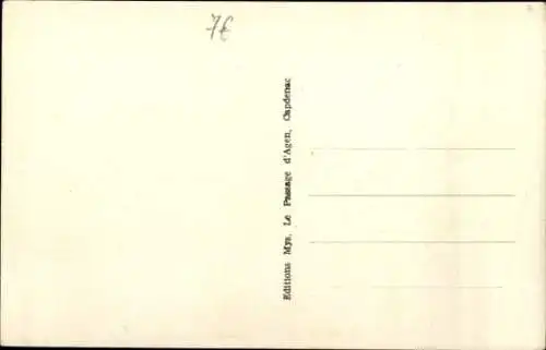 Ak Vailhourles Aveyron, Teilansicht, Kirche