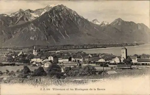 Ak Villeneuve Haute Savoie, Savoyer Berge