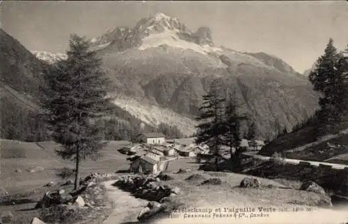 Ak Tréléchamp Haute Savoie, Teilansicht, l'aiguille Verte