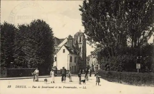 Ak Dreux Eure et Loir, Rue de Senarmont, Promenades