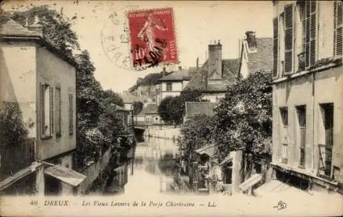 Ak Dreux Eure et Loir, Les Vieux Lavoir de la Porte Chartraine