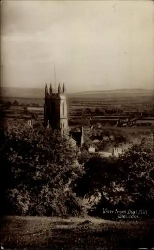 Ak Clevedon Somerset England, Kirche, Landschaft