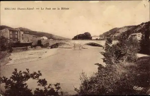 Ak Malijai Alpes de Haute Provence, Le Pont sur la Bleone