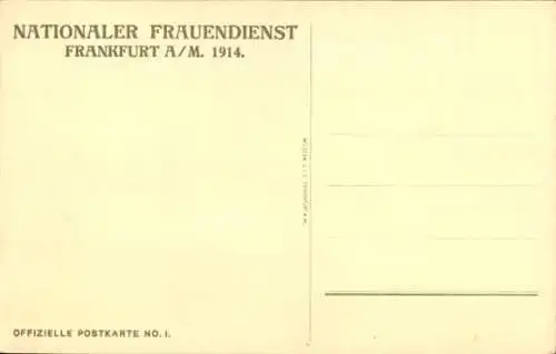 Künstler Ak Schauroth, Lina v., Kriegs-Frauen- u. Kinder-Fürsorge Bingen, Gedenkt der Väter