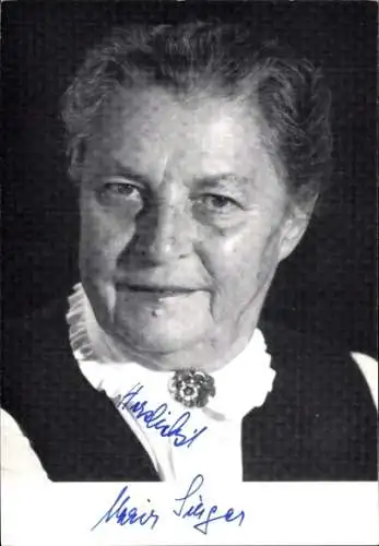 Ak Schauspielerin Maria Singer, Portrait, Autogramm