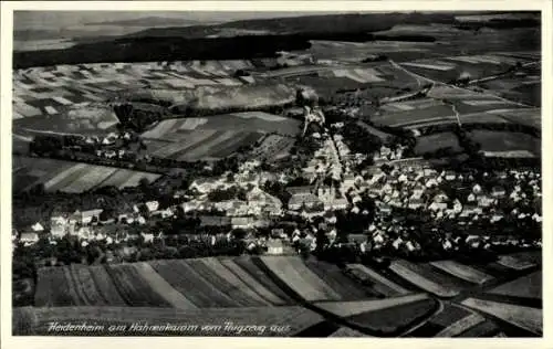 Ak Heidenheim am Hahnenkamm Mittelfranken, Fliegeraufnahme