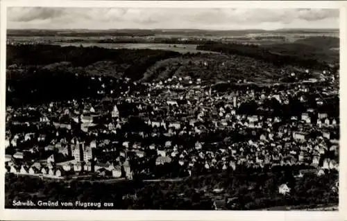 Ak Schwäbisch Gmünd in Württemberg, Fliegeraufnahme