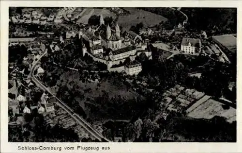 Ak Comburg Schwäbisch Hall in Württemberg, Fliegeraufnahme, Schloss