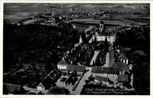 Ak Scheinfeld Mittelfranken, Schloss Schwarzenberg, Fliegeraufnahme