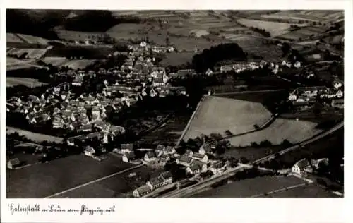 Ak Helmstadt in Baden, Fliegeraufnahme