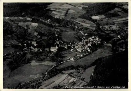 Ak Heiligkreuzsteinach am Neckar, Fliegeraufnahme