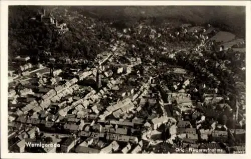 Ak Wernigerode im Harz, Fliegeraufnahme