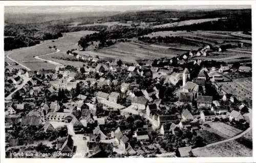 Ak Bingen Landkreis Sigmaringen, Fliegeraufnahme, Hohenzollern