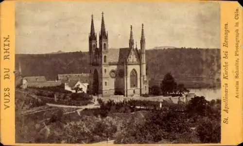 Kabinett Foto Remagen am Rhein, St. Apollinaris-Kirche, 1874